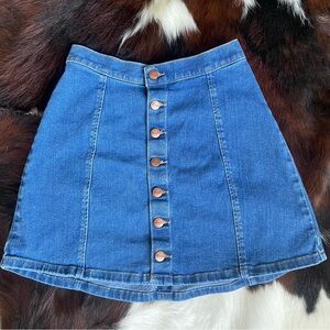 Wrangler Button Up Denim Skirt
